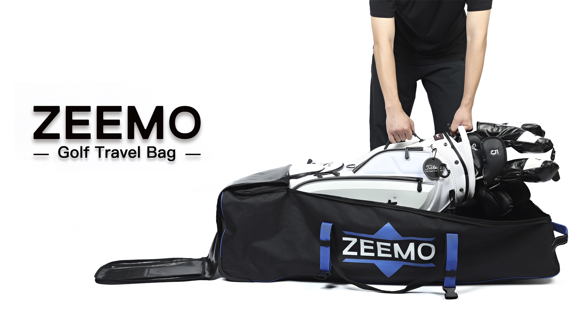 Amazon.com : ZEEMO Golf Travel Bag, Full-Open Protective & Wheeled